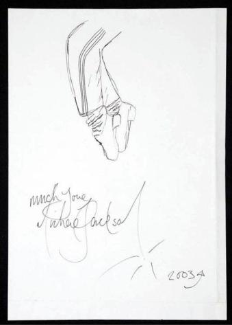 Original Hand Drawing from Michael Jackson 2003